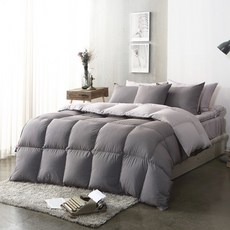 라셀렌 헝가리 90 진드기방지 컬러 구스다운 이불, 차콜