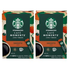 STARBUCKS 星巴克 Cafe Moments即溶香滑咖啡粉隨手包, 2盒, 1.2g, 30條