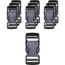 塑膠皮帶扣環 20mm, 10個, 黑色