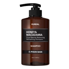 KUNDAL 昆黛爾 蜂蜜澳洲堅果香氛洗髮乳 扁柏香, 500ml, 1瓶