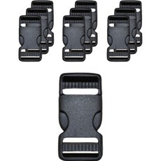 塑膠皮帶扣環 25mm, 10個, 黑色