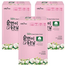 Saelriibopchik 純棉好日子 超薄衛生棉, 10入, 大型, 3個