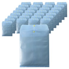 ECO Chungwoon 天藍色塑膠文件袋, 50個, A4