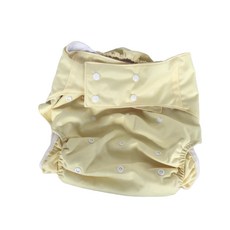 男女通用魔鬼氈布尿布 12 點點 黃色 均碼, 1件, 1個