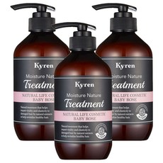 Kiren 保濕自然護理嬰兒玫瑰, 500ml, 3個
