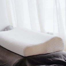 comet 戶外C型曲線露營記憶棉枕頭 + 收納袋套組, 白色, 1個