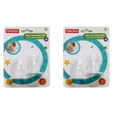 fisher-price 費雪 矽膠蔬菜棒奶嘴補充裝, 4入, 不透明