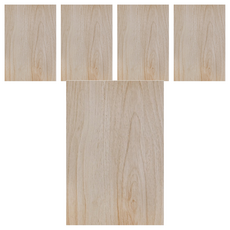 木百貨 白橡紋 防潑水植纖板 Set 5 2.85mm 30x40cm, 1組