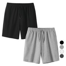 中性款棉質運動短褲 2件組