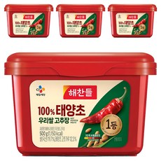 CJ Haechandle 好餐得 韓國米&日曬辣椒醬, 500g, 4個