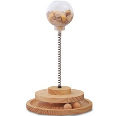 DING DONG PET 軌道球貓咪漏食玩具組, 1個, 混合顏色