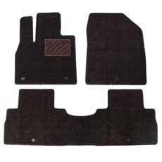 Inavi Genix POE 汽車腳踏墊 第1排 + 第2排 套組, 深棕色, 起亞 EV3 2024年7月~