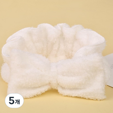 Akoda Company 蝴蝶結洗臉髮帶, 白色, 5個