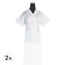 A&G 聚氨酯掛脖圍裙 中, 透明, 2個