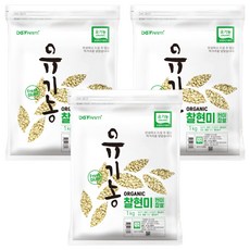 대구농산 유기농 찰현미, 1kg, 3개