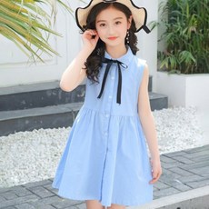天使眼 女童蝴蝶結無袖洋裝