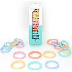 Benir-i 掛環好朋友們 嬰兒玩具 6種 x 4p組合, 混合顏色