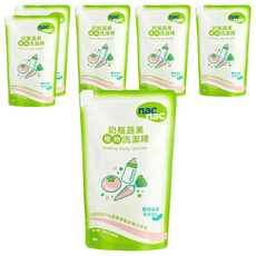 nac nac 奶瓶蔬果植物洗潔精補充包, 600ml, 6包