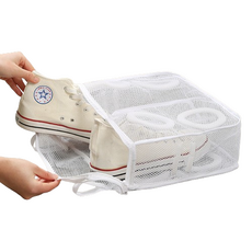 慎重商店 運動鞋洗衣袋, 1個, 白色