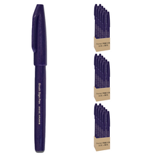 Pentel 飛龍文具 水性柔繪筆 SES15C-VX 紫色 10支, 1色, 3盒