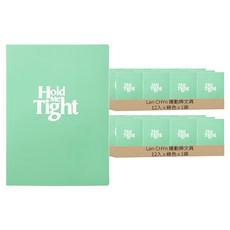 Lan CHYn 連勤牌文具 PP雙內袋文件套 12入, 綠色, 2袋