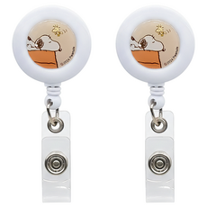 PEANUTS 史努比 小日子 伸縮易拉扣 SADC70-1 2個, 橘色