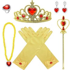 마켓감성 러브파티 보석 공주 의상 액세서리 세트, 1세트, 옐로우