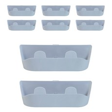 모바이브 무타공 접착식 욕실 슬리퍼 거치대, 그레이, 8개