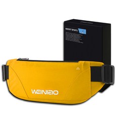 BAEGOT International 健身 登山 跑步 超薄包 多功能腰包, 黃色, 1個