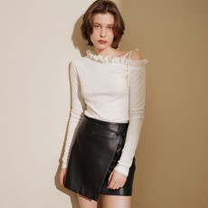 오앨 여성용 RUFFLE JERSEY TOP