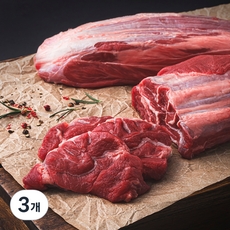 리테일팩 미국산 소아롱사태 원육 (냉장), 3개, 0.6kg