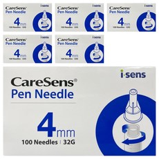 케어센스 멸균주사침 4mm 32G, 100개입, 6개