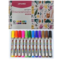 아트모아 칼라 유성 매직 12p, 혼합색상, 1개