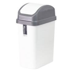 KEYWAY 聯府 天使附蓋垃圾桶, 白色 + 灰色