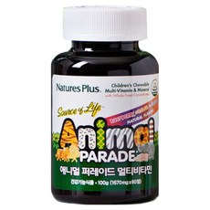 NaturesPlus 天然佳 兒童綜合維他命咀嚼錠, 60顆, 1罐