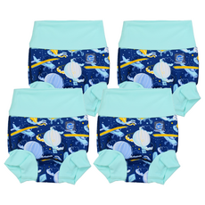 Splash About Happy Nappy Duo 銀離子3D雙層游泳尿布褲 6-12個月, 大型(L), 4件