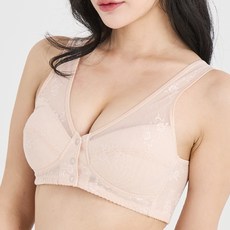 Lovelyon 女性用無鋼圈前扣式花卉運動內衣 JJ78