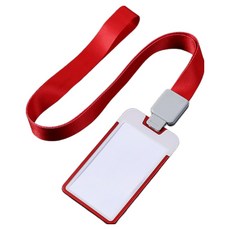 Big Buck 高級金屬掛頸式員工證滑蓋卡套, 紅色, 1個