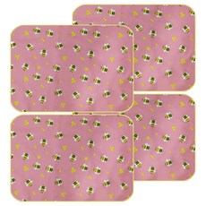 孔雀魚防水片圓蜂粉色, 4個