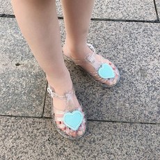 BEBEMARU 女童愛心果凍涼鞋 9668