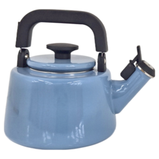 Honey Ware 笛音壺,莫蘭迪藍色,2.1L,安全笛音提示，簡約時尚設計, 1個