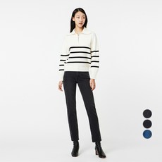 JAJU(자주) 여성용 HEAT 기모 브러시드 스트레이트핏 데님 팬츠