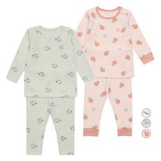 타티네쇼콜라 아동용 긴팔 패턴 내의 선물 2종 세트