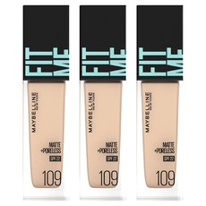 메이블린 핏미 파운데이션 레노 30ml, 109호 라이트아이보리, 3개