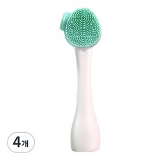 Bacomgel 多功能矽膠臉部去角質刷, 白色 + 薄荷色, 4個