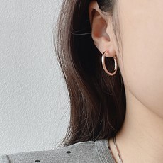 gelluna 女性簡約圓形易扣式環狀耳環 P-265