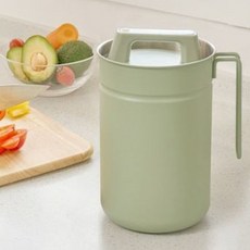 MUDITA 不鏽鋼真空廚餘桶 2.8L, 橄欖綠