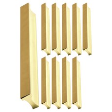 把手世界 T型軌道 2孔 家具把手 金色 P128mm, 10個