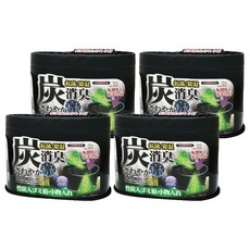 DIONEL 炭消臭置物桶/垃圾桶 軟式無蓋 皮革竹炭 DA105 黑色, 4個, 260g