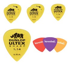 Dunlop 登祿普輪胎 Ultex Sharp 吉他撥片 6p + Canovel 撥片 3p, 1套